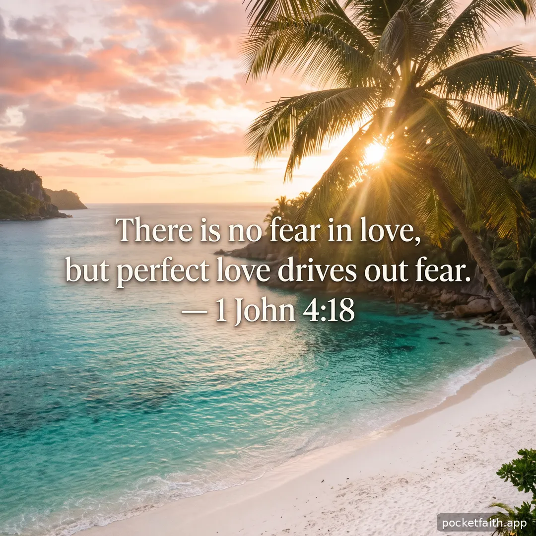 There is no fear in love, but perfect love drives out fear. — 1 John 4:18