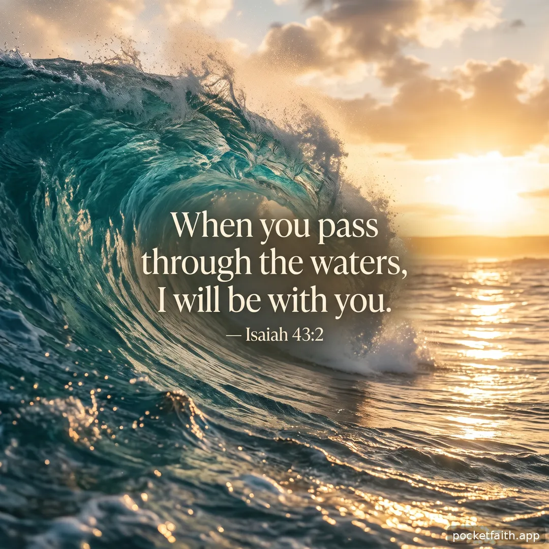 When you pass through the waters, I will be with you. — Isaiah 43:2