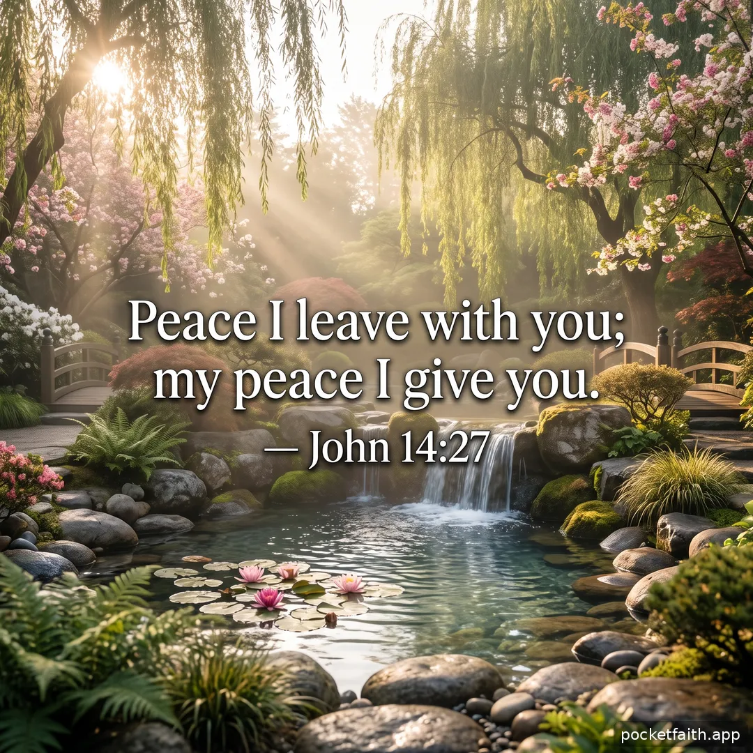 Peace I leave with you; my peace I give you. — John 14:27