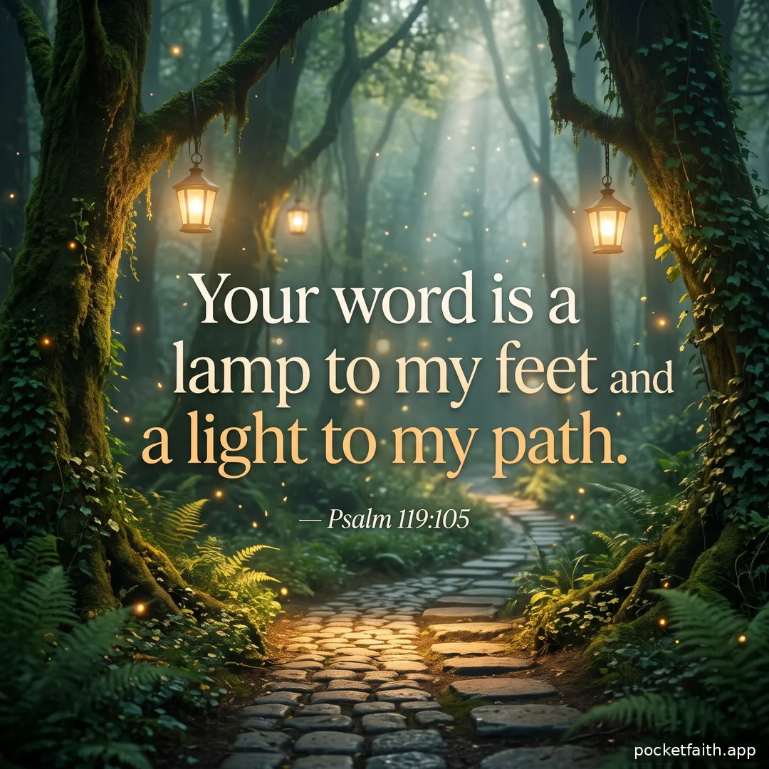 Your word is a lamp to my feet and a light to my path. — Psalm 119:105