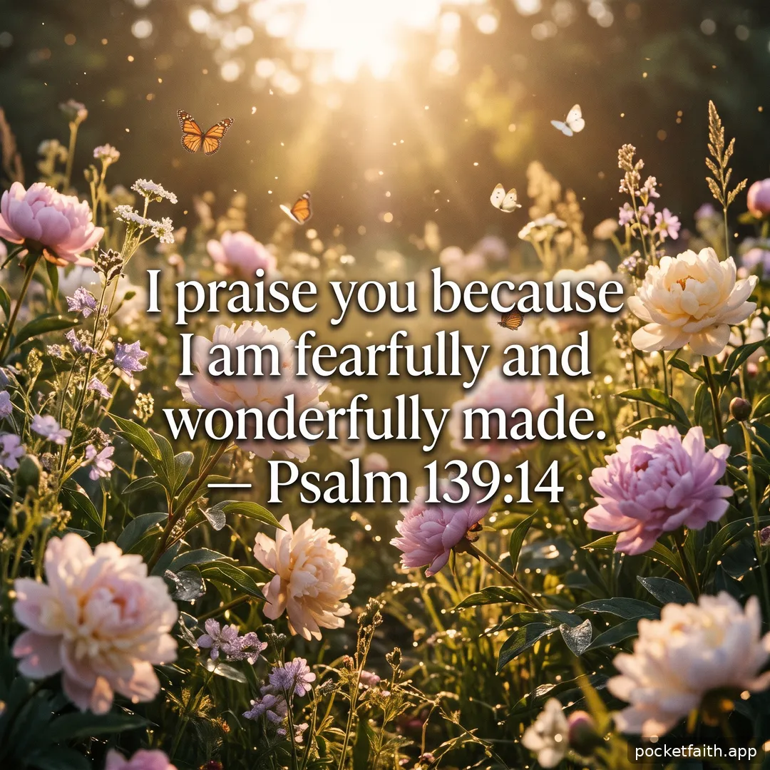 I praise you because I am fearfully and wonderfully made. — Psalm 139:14