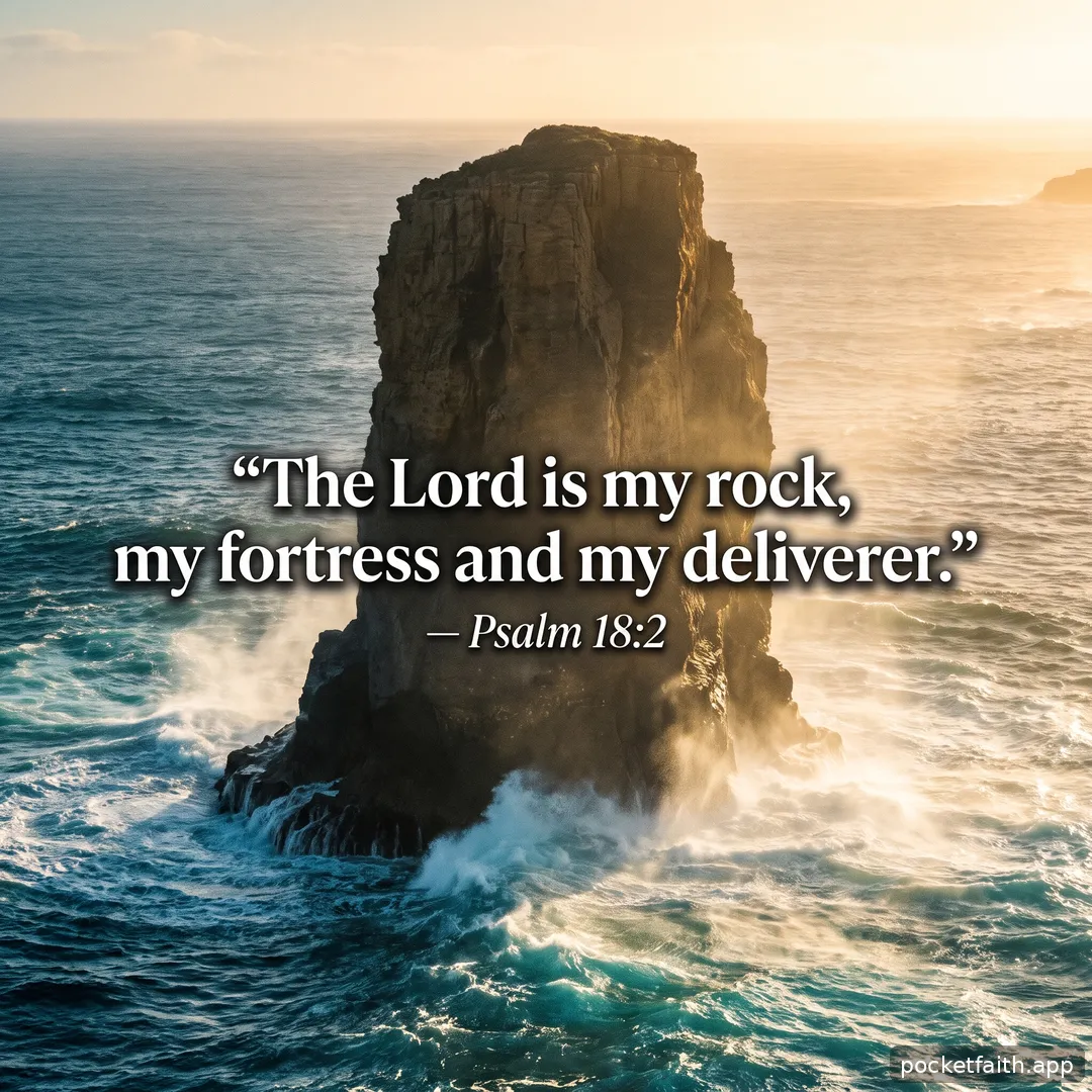 The Lord is my rock, my fortress and my deliverer. — Psalm 18:2