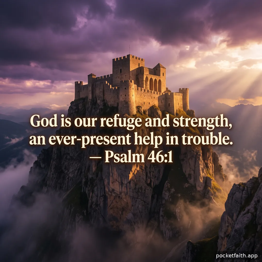 God is our refuge and strength, an ever-present help in trouble. — Psalm 46:1