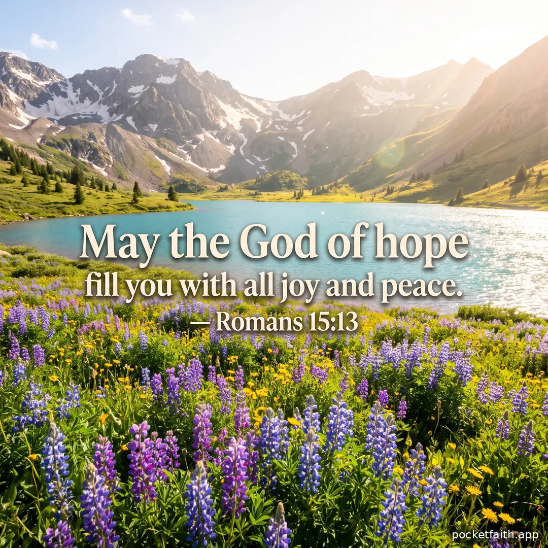 May the God of hope fill you with all joy and peace. — Romans 15:13