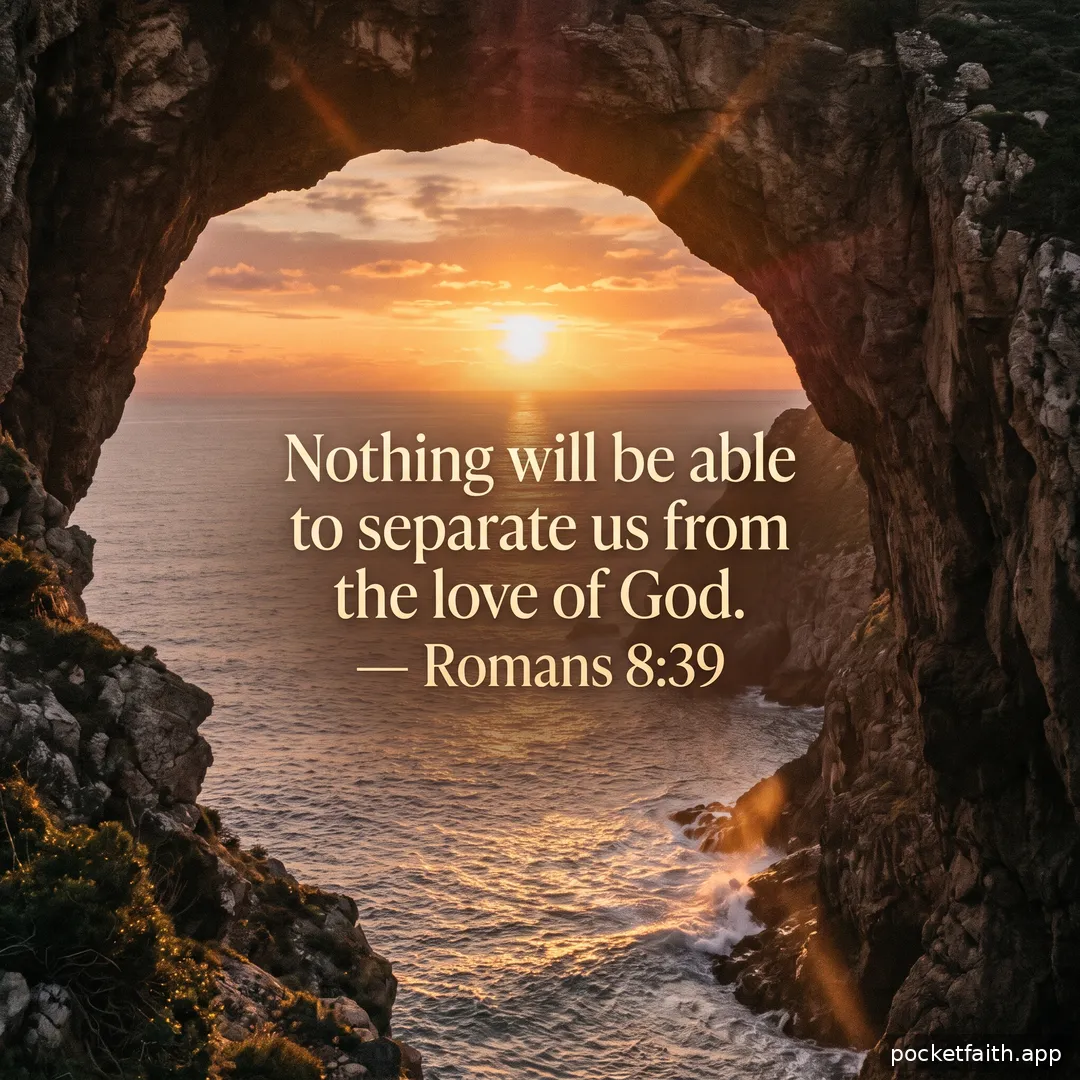Nothing will be able to separate us from the love of God. — Romans 8:39